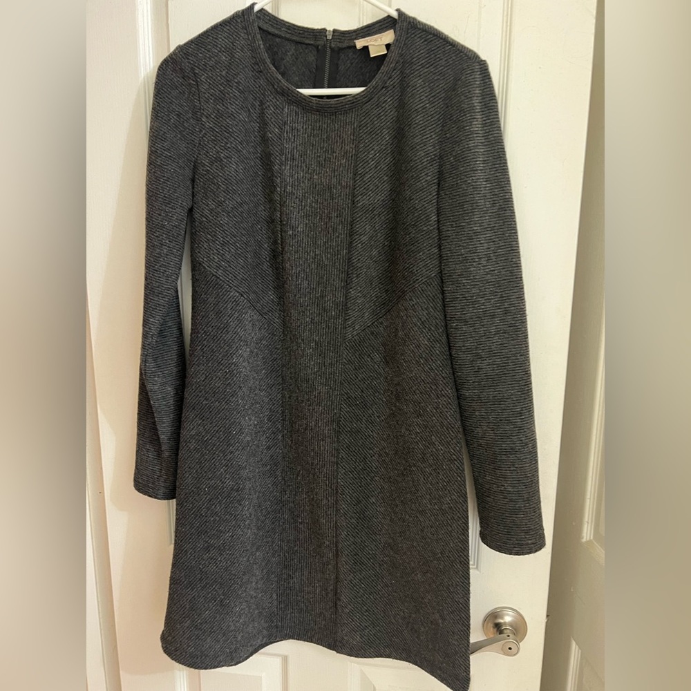 LOFT Gray Women's Mini Textured Dress
